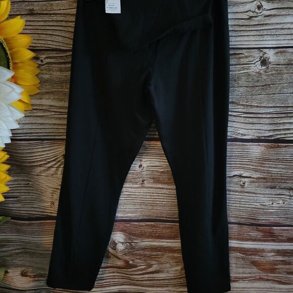 Jessica Simpson Maternity pants faux leather black front Women's XL NWT - Picture 3 of 8